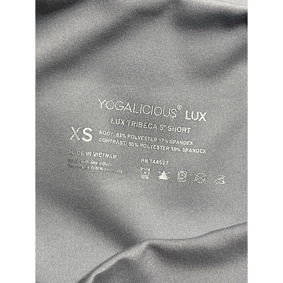 Yogalicious Lux Activewear Shorts Women’s Gray Size XS Yoga Bike 5” - Picture 3 of 5